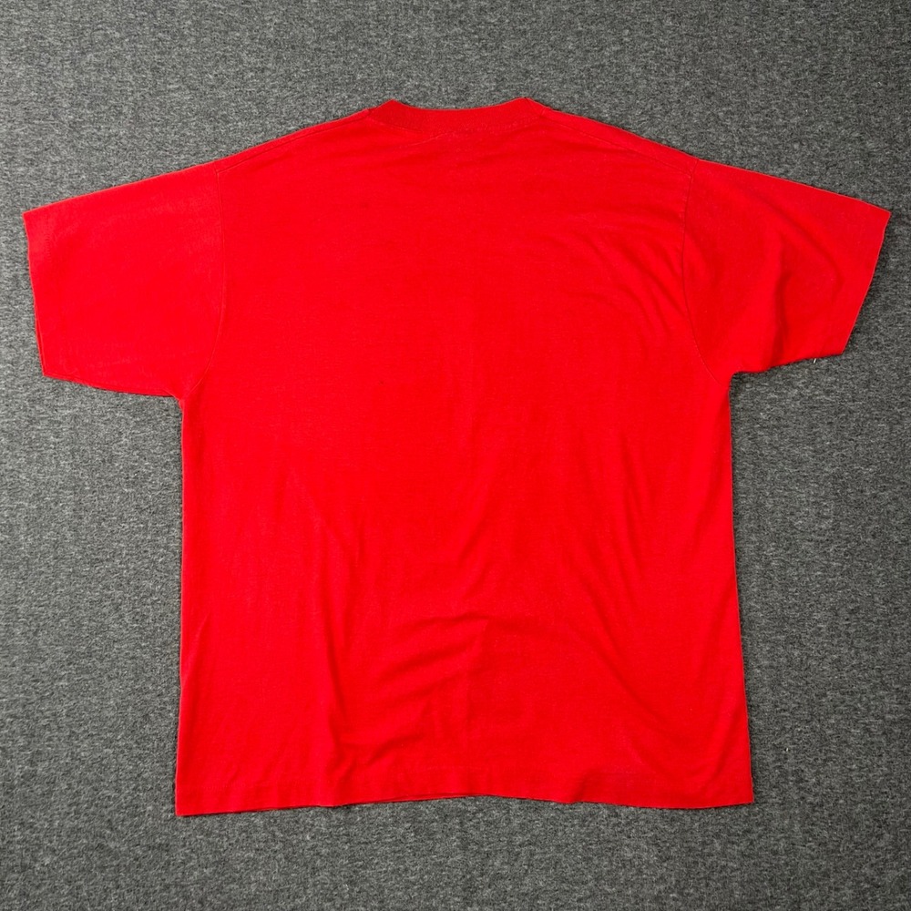 Vintage Texas T-Shirt Mens Large Red Single Stitch Made in USA Parrots - Picture 6 of 10